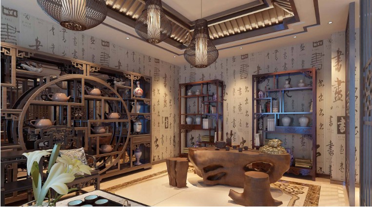 中式茶樓店面裝修設計