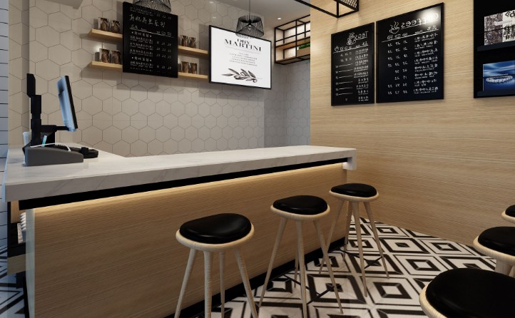 成都奶茶店面裝修設計